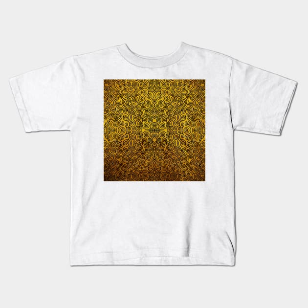 bronze spirals Kids T-Shirt by chambergambit